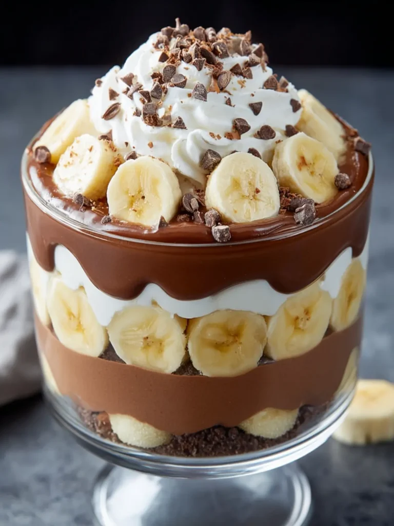 Layered Chocolate Banana Trifle Delight First Image