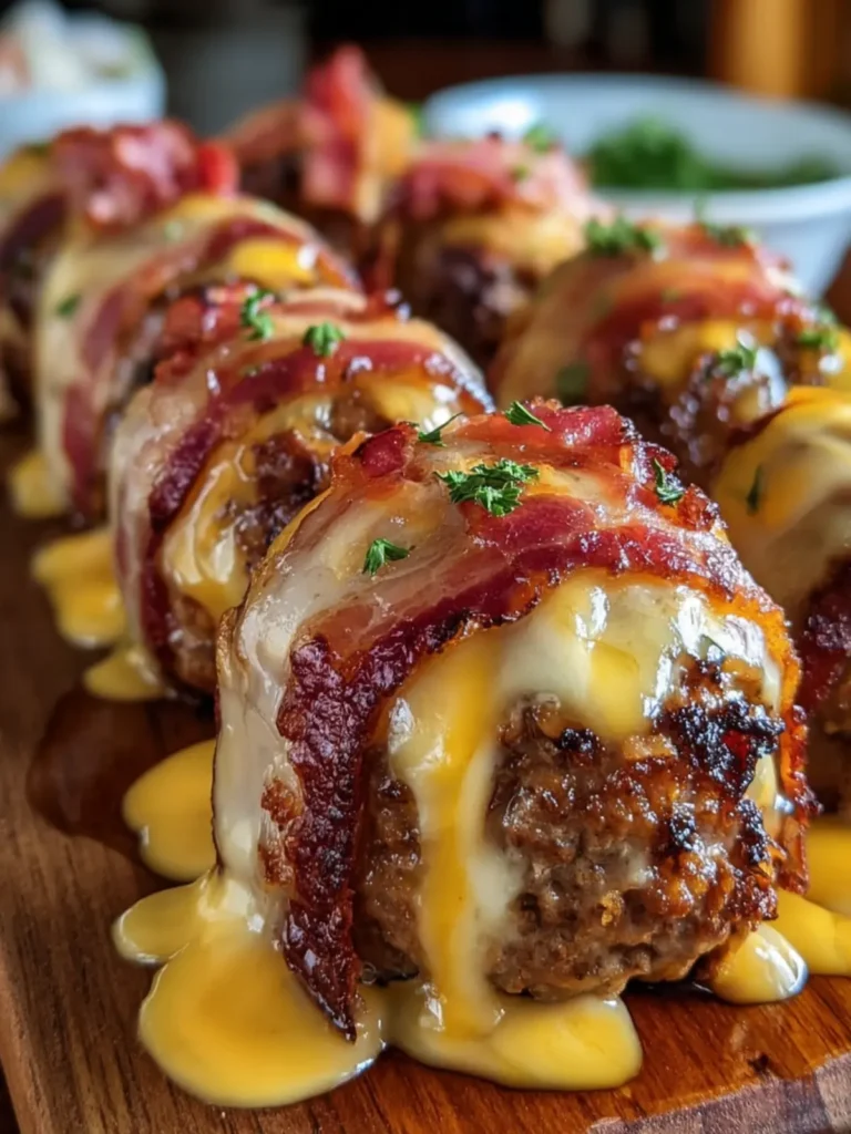 Cheesy Bacon-Wrapped Meatball Delight First Image