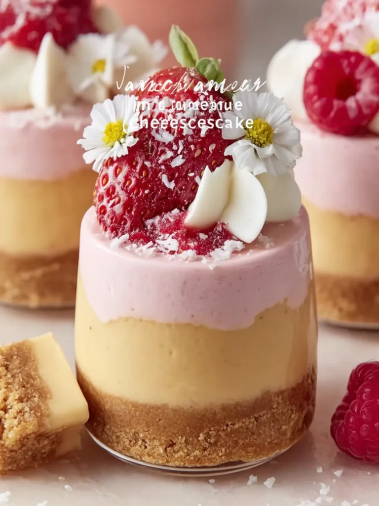 Vegan No-Bake Mini Cheesecake First Image