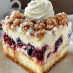 Creamy Berry Crumble Cake First Image