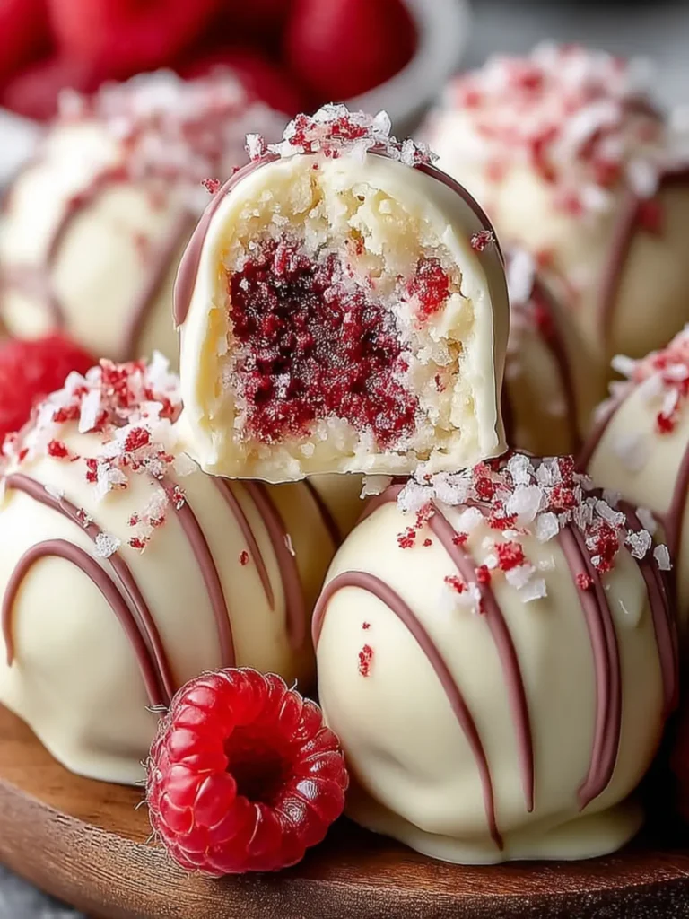 White Chocolate Raspberry Truffles First Image