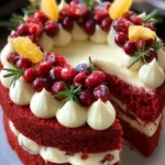 Festive Red Velvet Holiday Cake First Image