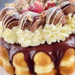 Decadent Chocolate Profiterole Cake First Image