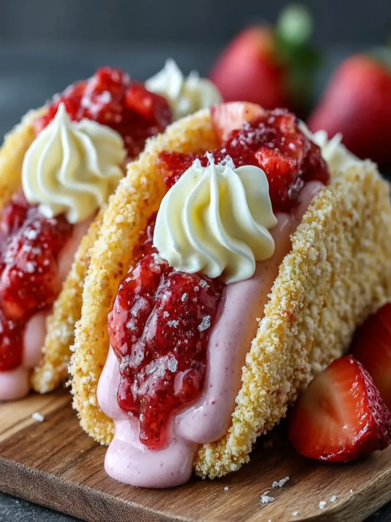 Strawberry Cream Dessert Tacos First Image