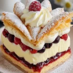 Flaky Berry Cream Millefeuille Cake First Image