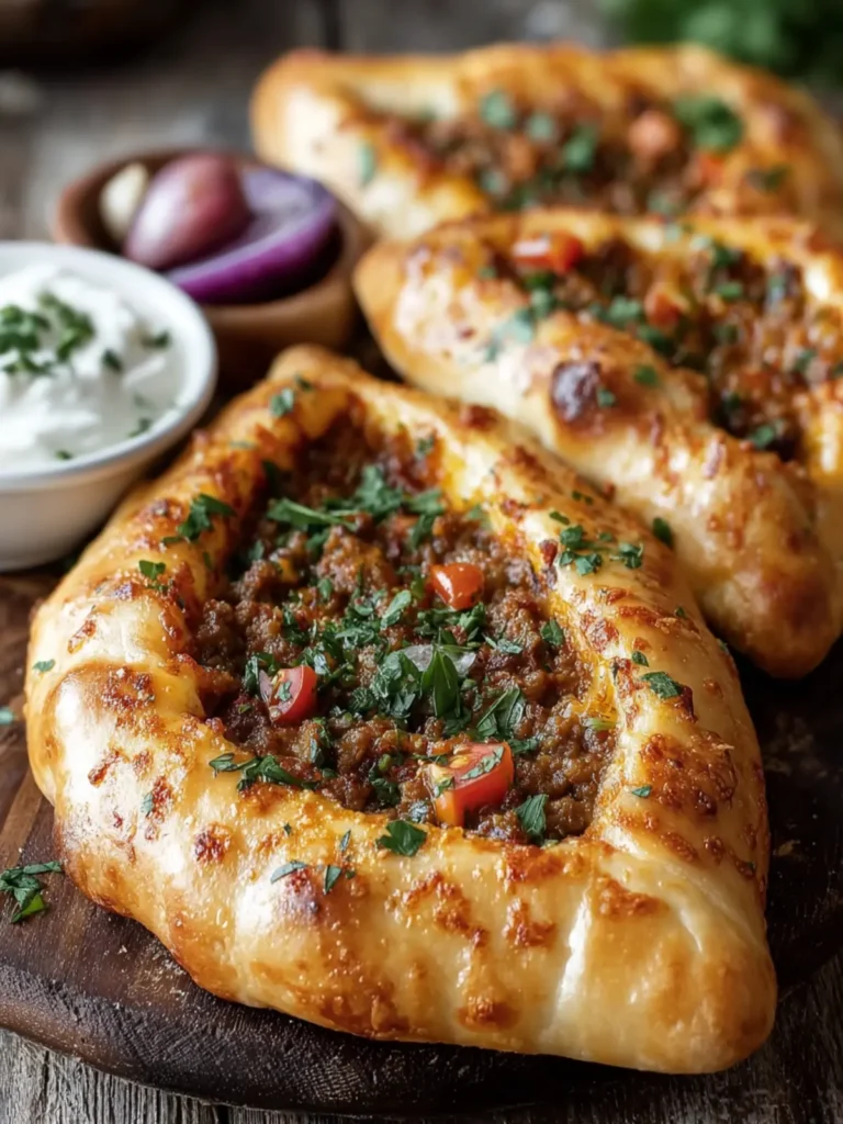 Turkish Meat Pide with Herbs First Image