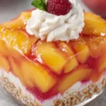 Peach Pretzel Jello Dessert First Image