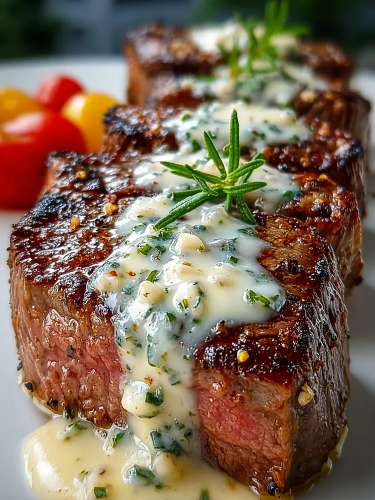 Juicy Steak with Garlic Cream Sauce First Image