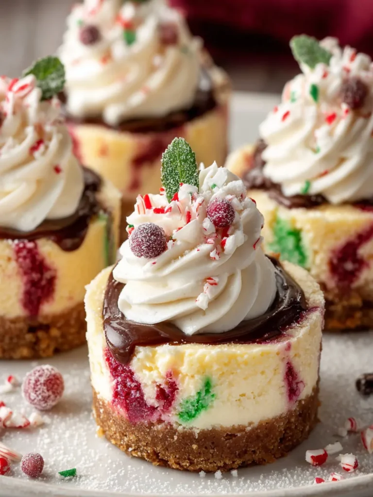 Peppermint Swirl Cheesecake Bites First Image