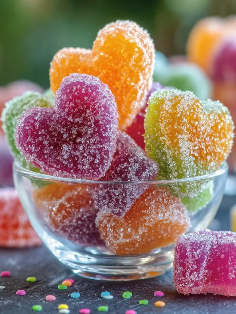 Vibrant Sugar-Coated Jelly Hearts First Image