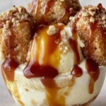 Caramel Pecan-Fried Ice Cream Dessert First Image