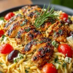 Flavorful Mediterranean Chicken Orzo First Image