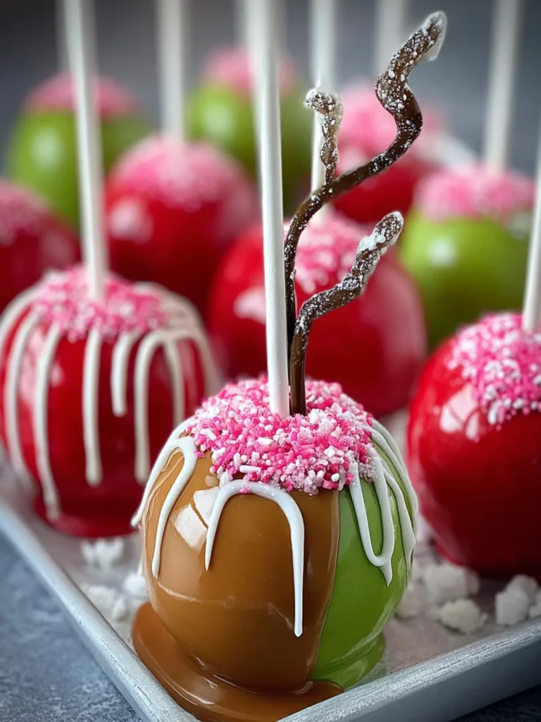 Whimsical Holiday Candy Apples First Image