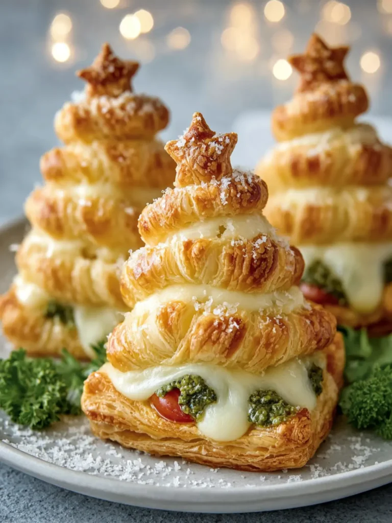 Savory Pesto Puff Pastry Trees First Image