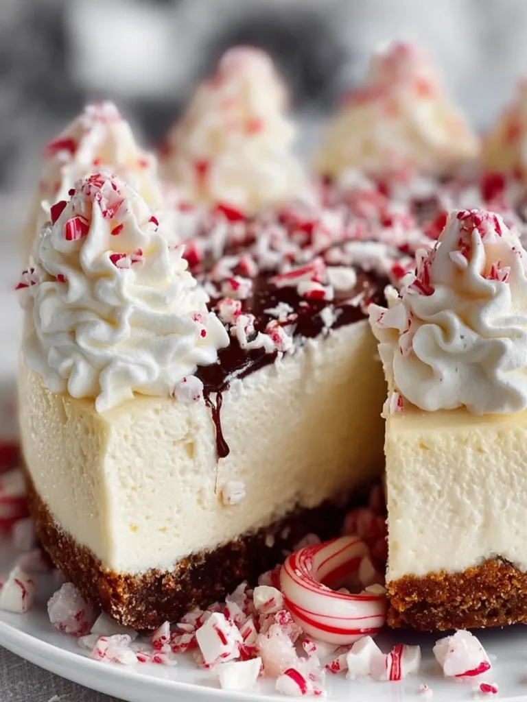 Peppermint Candy Cane Cheesecake First Image