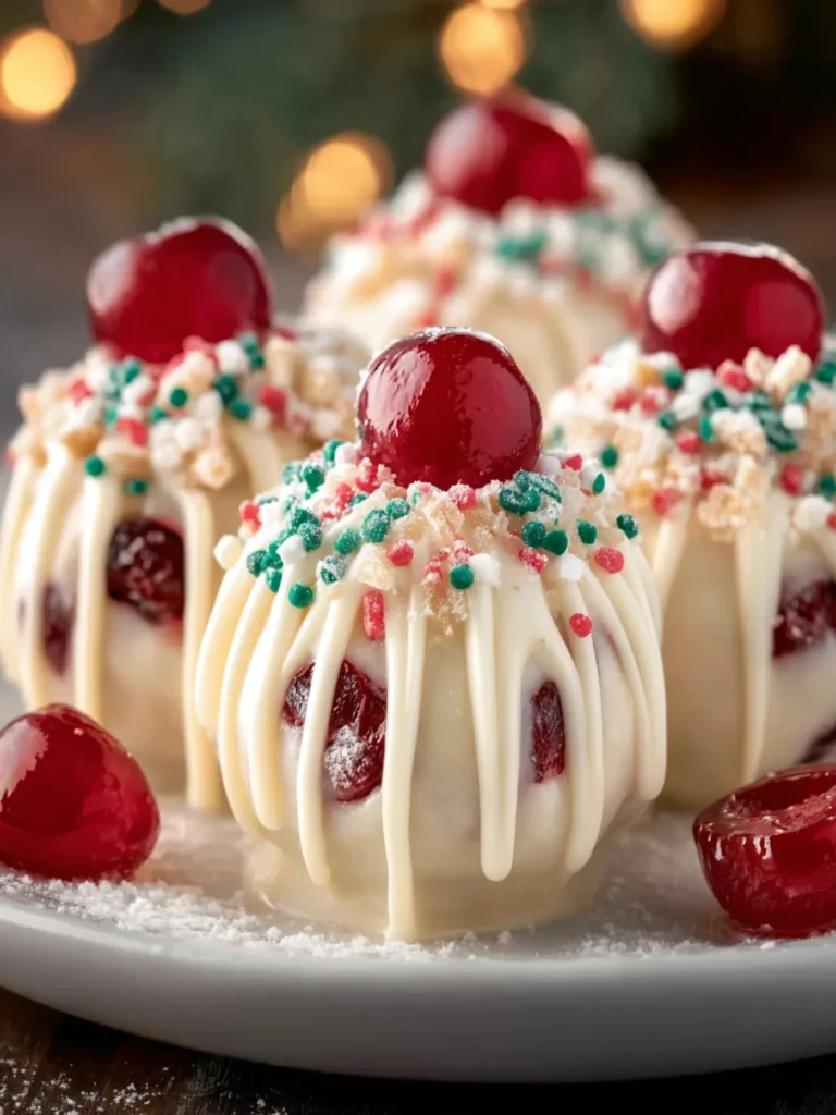 Holiday Cherry Cake Balls First Image