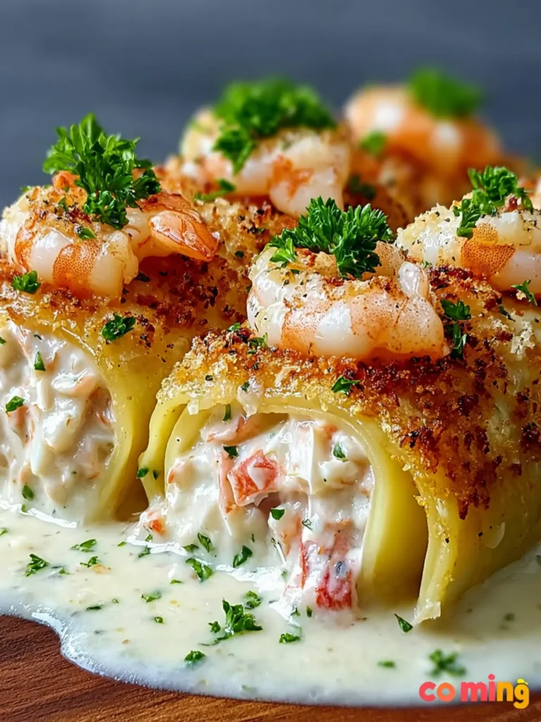 Shrimp Crab Alfredo Roll Ups First Image