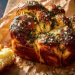 Easy Pull Apart Garlic Butter Challah Bread. First Image