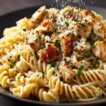 Crockpot Garlic Parmesan Chicken Pasta First Image