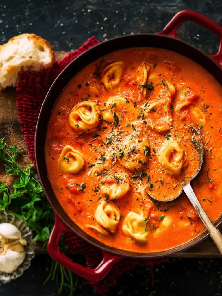 Creamy Tomato Tortellini Soup First Image