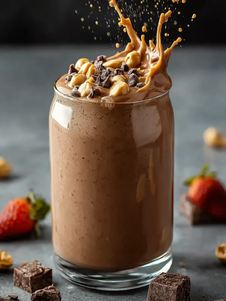 Creamy Chocolate Peanut Butter Protein Smoothie: The Incredible Ultimate Recipe First Image