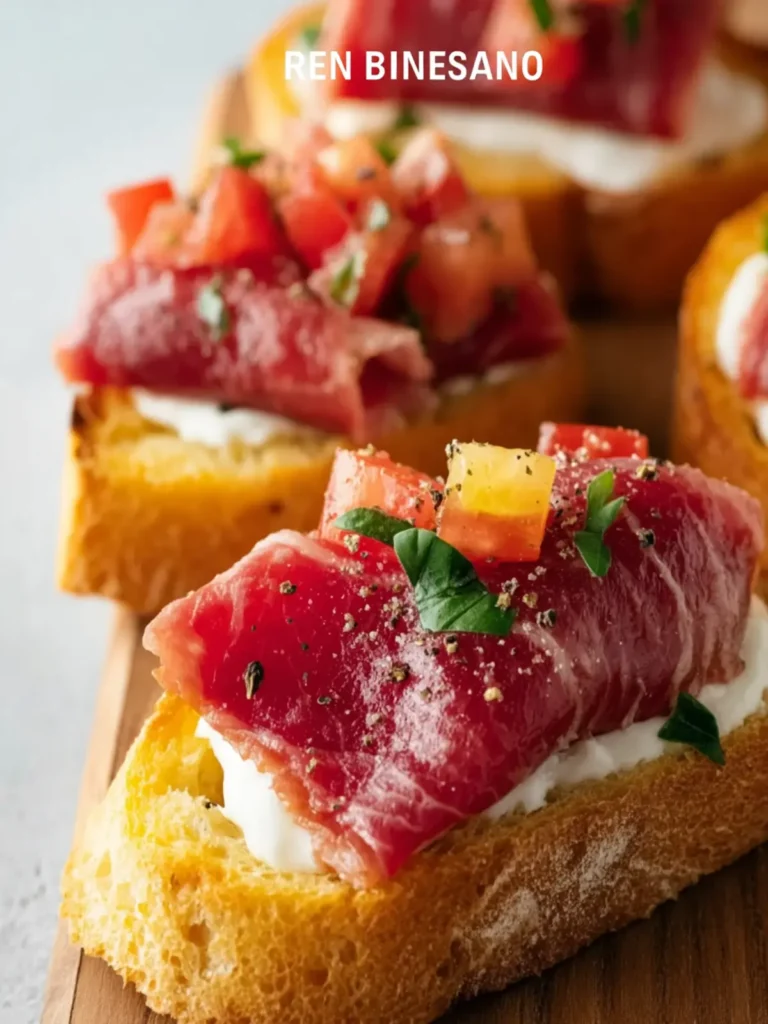 Savory Beef Carpaccio Crostini with Garlic Aioli Delight First Image