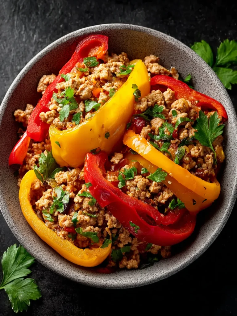 Ground Turkey and Peppers First Image