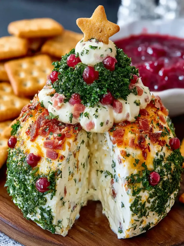 Christmas Tree Cheese Ball First Image