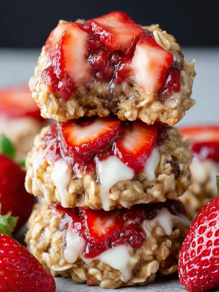 Strawberry Oatmeal Cookies (No flour, eggs, or refined sugar) First Image