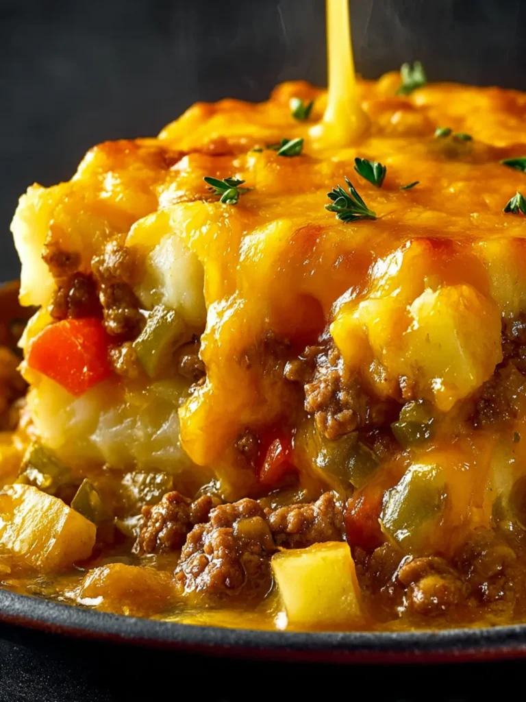 Cheesy Beef & Frozen Potato Casserole First Image