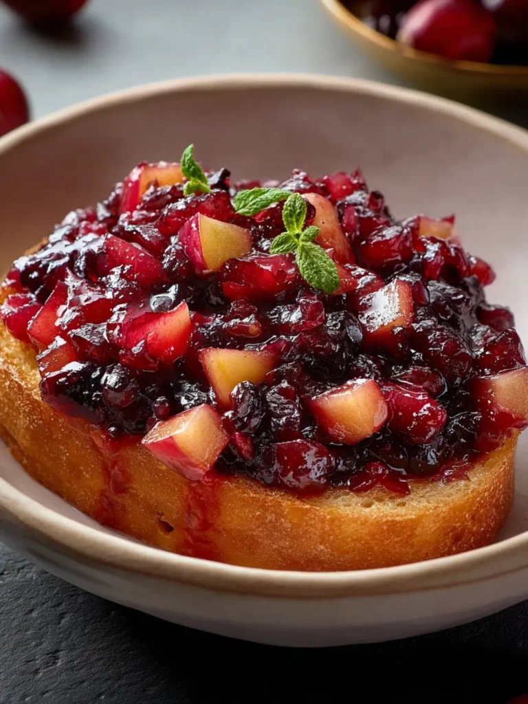 Apple Cranberry Chutney with Crostini First Image
