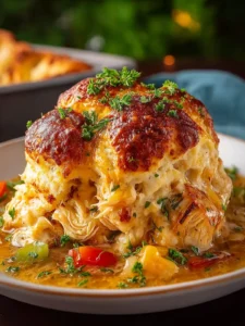 Chicken Bubble Biscuit Casserole First Image