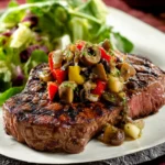 Pan Grilled Steak (with Olive Sauce) First Image