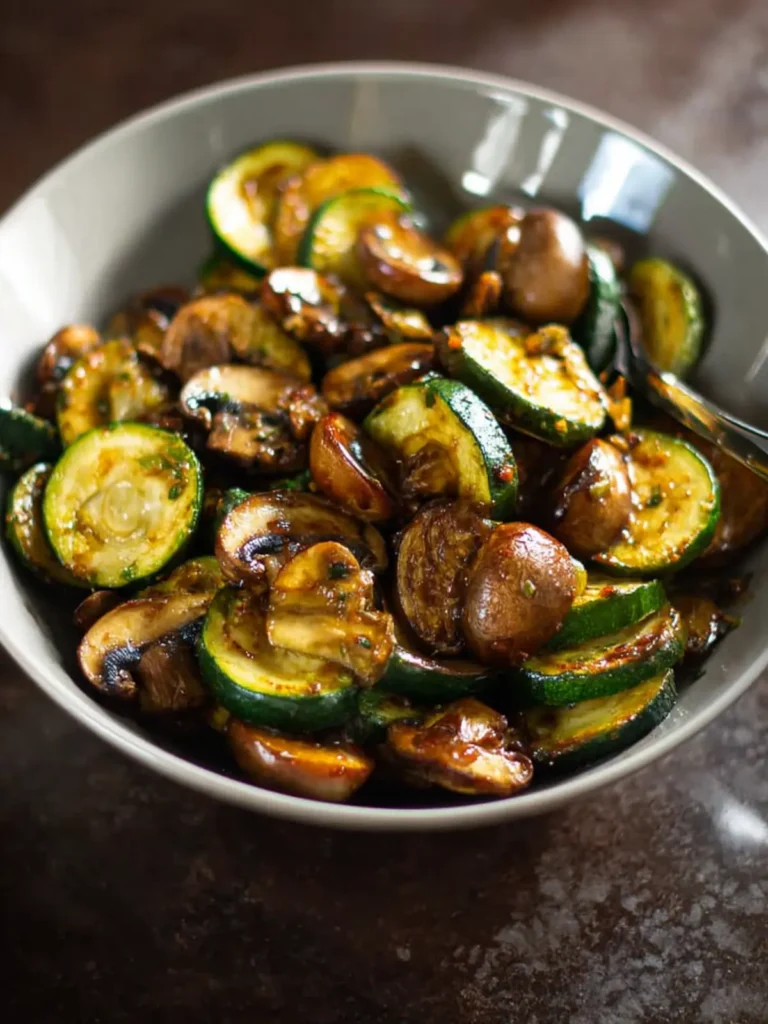 Balsamic Roasted Zucchini and Mushrooms First Image