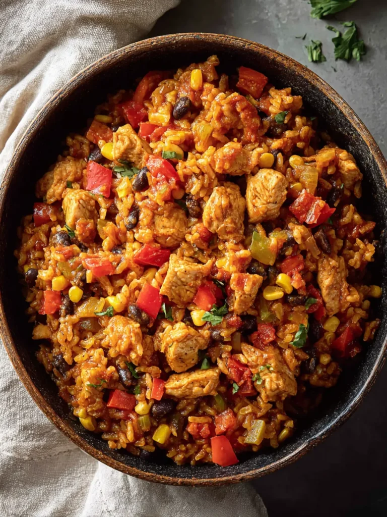 Chicken Taco Skillet with Rice, Easy One Pan Recipe First Image
