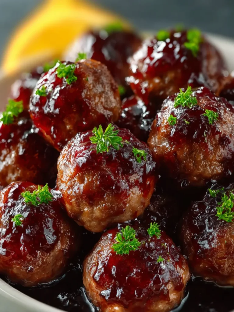 Grape Jelly Meatballs First Image