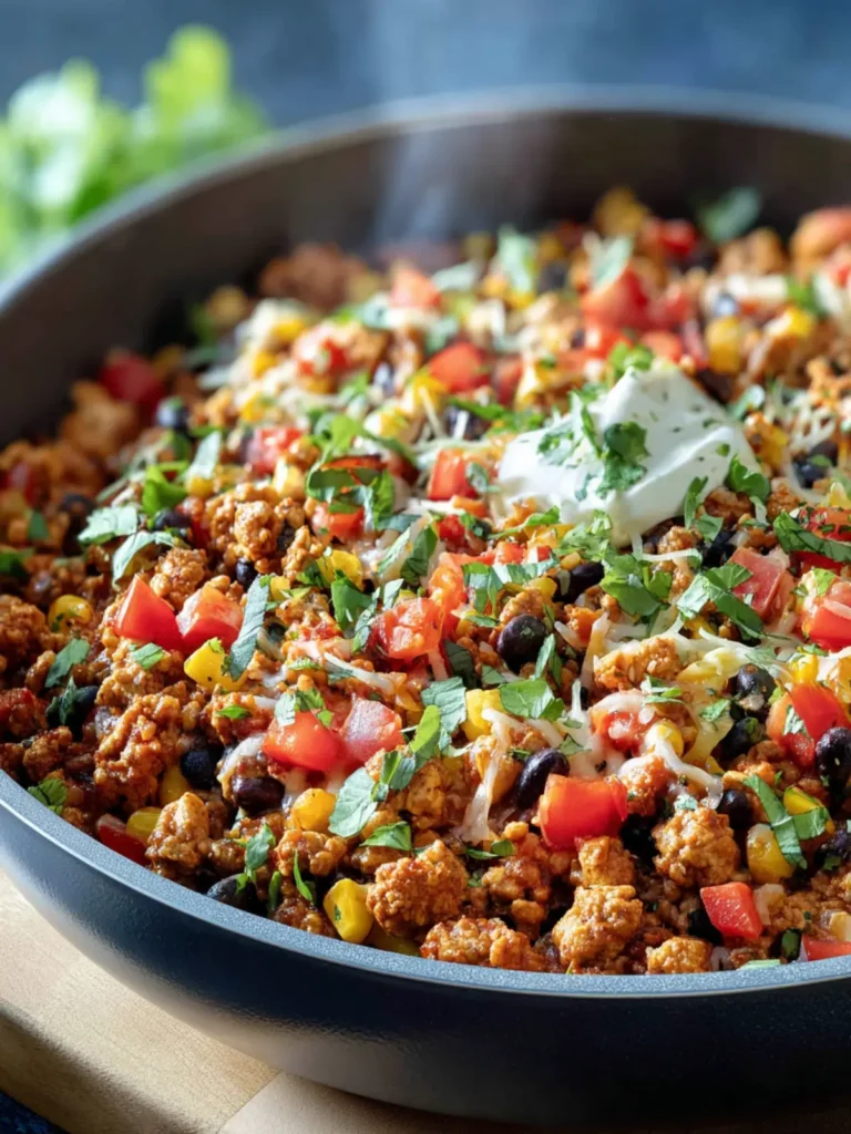 Turkey Taco Skillet, Easy 20-Minute High Protein Meal First Image