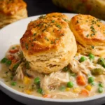 Easy Chicken Pot Pie Casserole With Biscuits First Image
