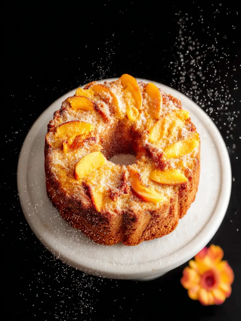 Easy Peach Cobbler Pound Cake Recipe First Image