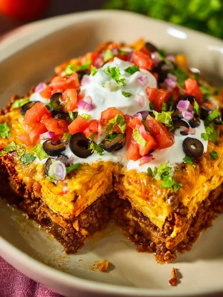 Ground Beef Taco Casserole Bake First Image