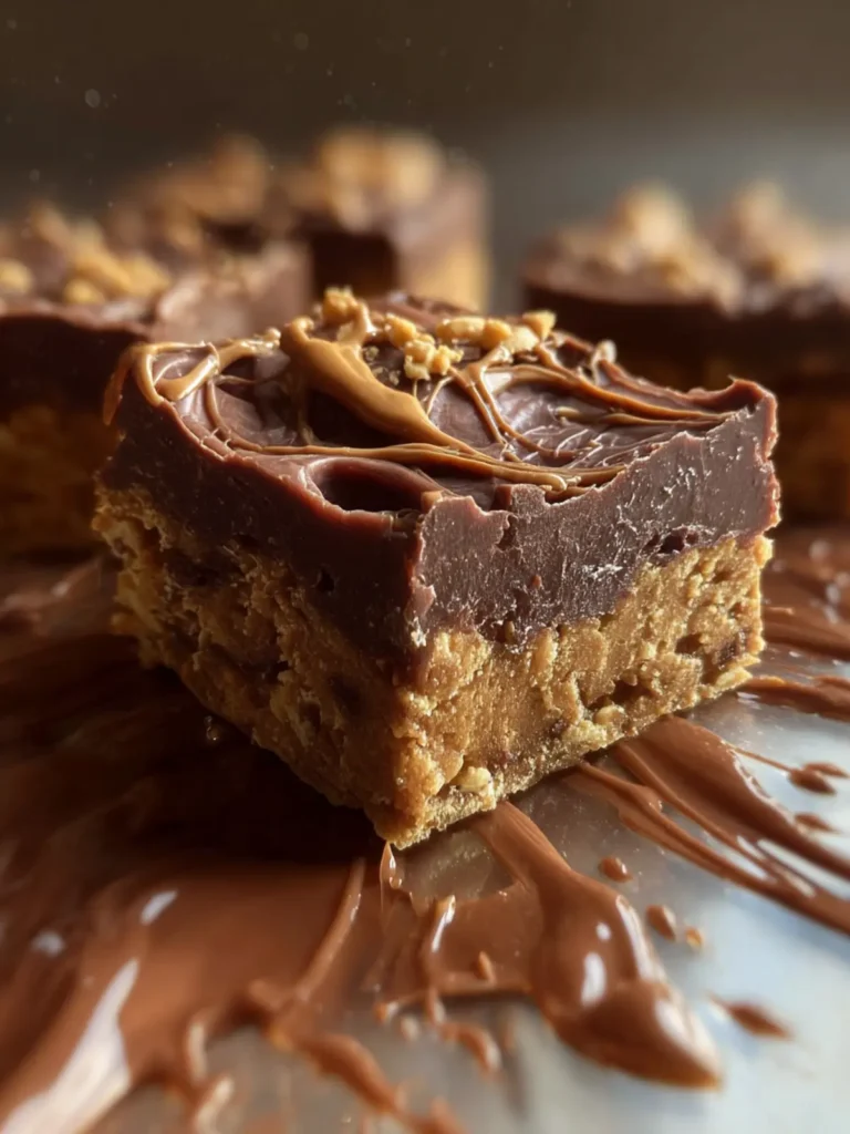 Chocolate Peanut Butter Bars First Image