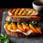 peach caprese sandwich First Image